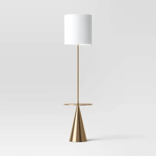 Open Box - Modern Floor Lamp with Table Brass - Threshold